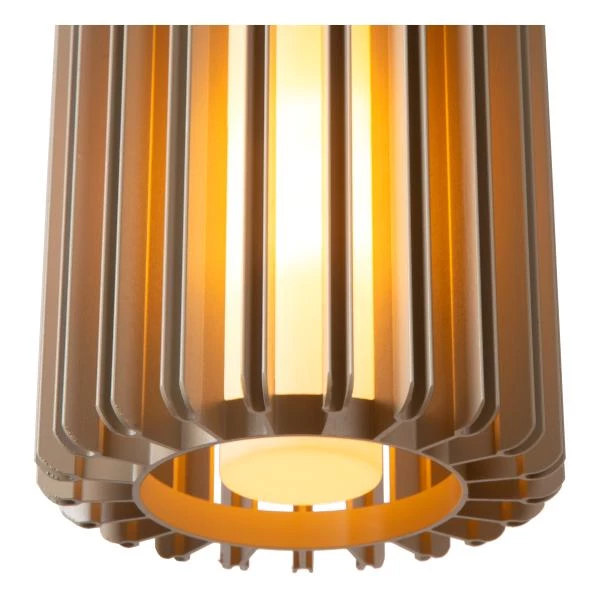 Lucide LAMBRES - Pendelleuchten - Ø 15 cm - 1xE27 - Taupe - detail 1